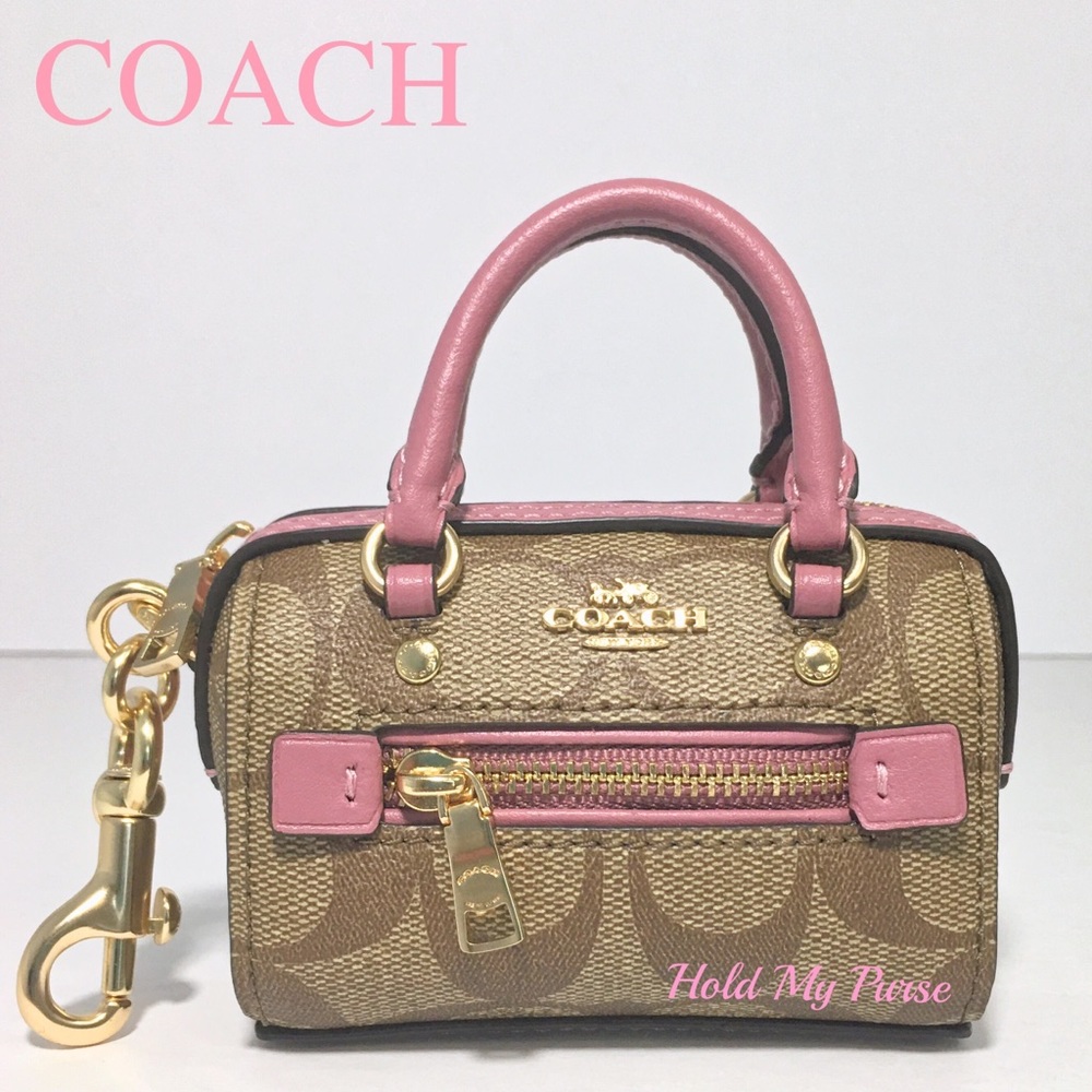 Coach Mini Rowan Satchel Bag Purse Charm NWT - Picture 3 of 9